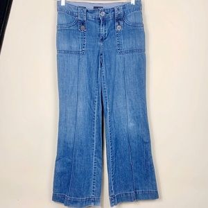 A.n.a. | Med Wash Line Wide Leg Trousers Sz 6